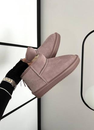 Жіночі уггі замшеві рожеві ugg ultra mini pink suede