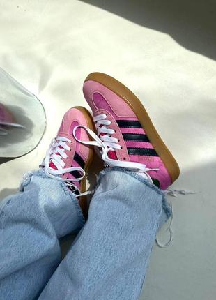 Женские кроссовки розовые adidas gazelle x gucci pink7 фото