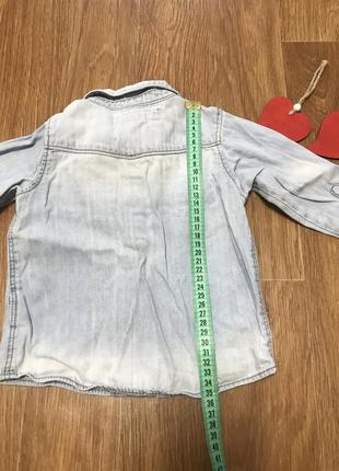 Крута джинсова сорочка на кнопках h&m 4