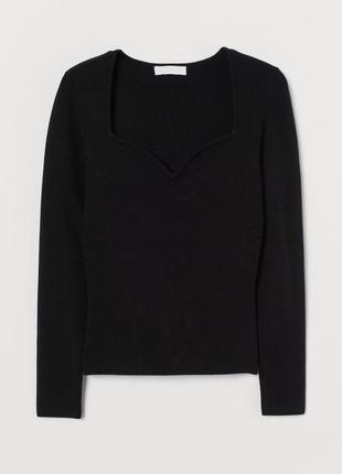 Кофта h&m,топ в рубчік з рукавом hm,лонгслів,лонгслив в рубчик