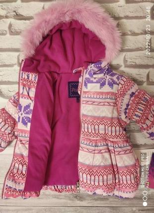 Курточка на флисе и синтепоне pistachio baby girls 18 мес.