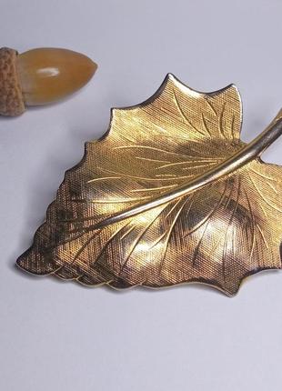 Вінтаж осінній декор. броша шпилька осінній лист