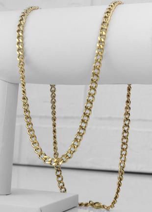 Мужская цепь на шею из нержавеющей стали "classic gold " 5 мм