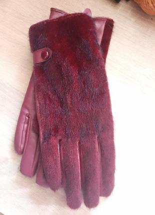 Кожаные перчатки р.m10 фото