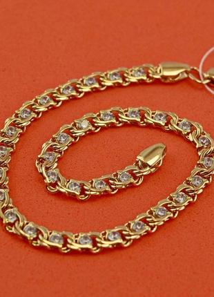 Золотой браслет арабский бисмарк 6 гр 19 см золото 585 золотий браслет3 фото