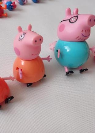 Peppa pig. фигурки свинки пеппы и ее друзей. семья пеппы7 фото