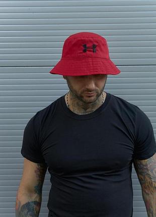 Летняя панама under armour красная, мужская шляпа андер армор