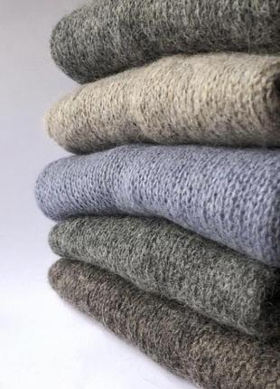 Вязаный свитер женский ручной работы из мохера и альпаки ( в наличии)5 фото