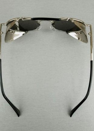 Очки в стиле christian dior стильные солнцезащитные очки унисекс круглые зеркальные голубые5 фото