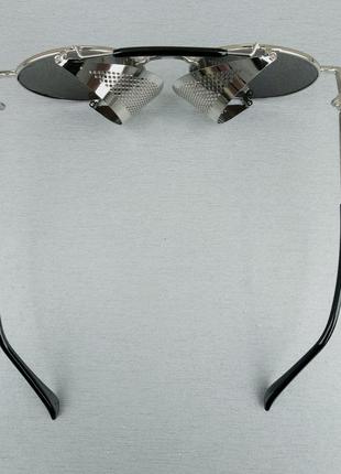 Окуляри в стилі christian dior стильні сонцезахисні окуляри унісекс круглі дзеркальні блакитні6 фото