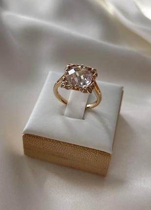 Каблучка позолота xuping кільце перстень з камінцем золото 17 р r16035