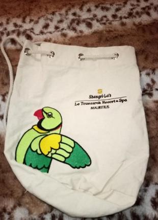 Набір з двох котоновых екологічних рюкзачків торб з вишивкою2 фото