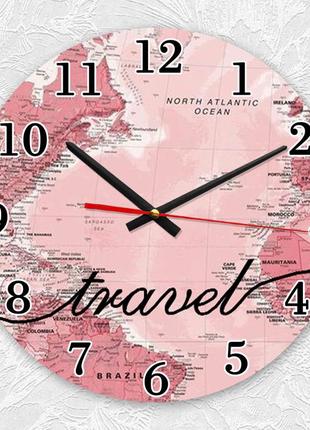 Часы настенные :: путешествия. карта (принт 319)