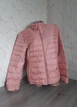 Куртка пуховик рожевий 52-54