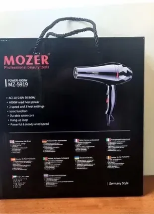 Профессиональный фен mozer mz-5919 4000 вт для сушки укладки волос3 фото