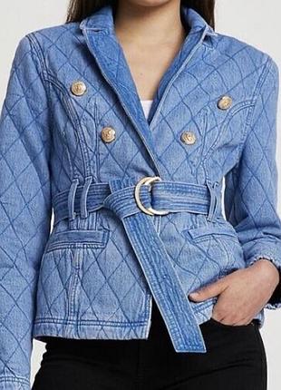 Стеганый джинсовый пиджак river island( uk)