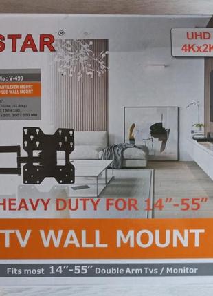 Крепление кронштейн прочное для тв 14-55 v-star 8084 black