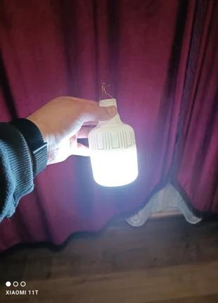 Акумуляторна підвісна кемпінгова led лампа на гачку9 фото