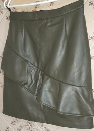 Утепленные кожаные юбки.1 фото