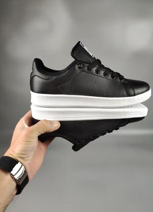 Adidas stan smith black white6 фото
