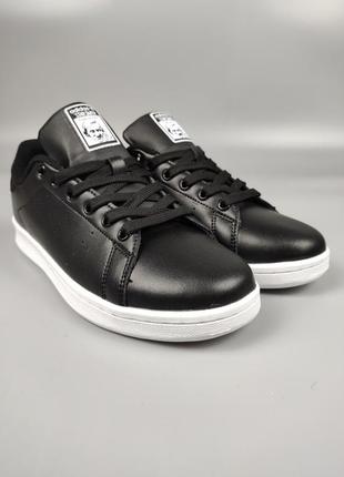 Adidas stan smith black white2 фото