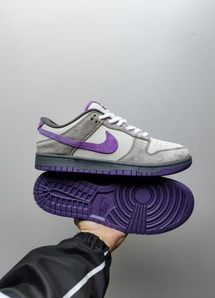 Зимние кроссовки nike sb dunk low purple pigeon fur