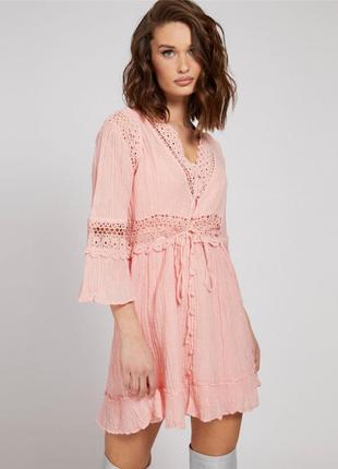 Платье с макраме guess w1yk07re340