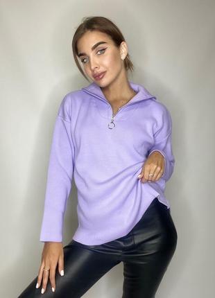Женский пуловер фиолетовый1 фото