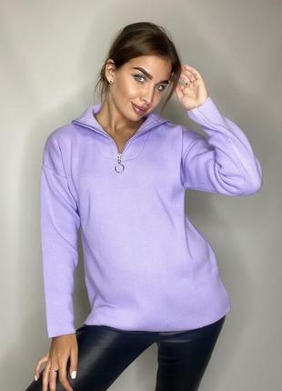 Женский пуловер фиолетовый2 фото