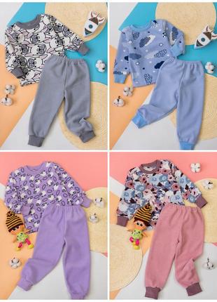 Красивая флисовая пижама для малышей, теплая пижама для детей