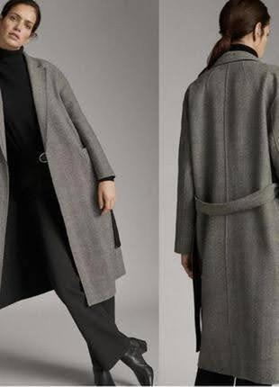 Massimo dutti двостороннє пальто шерсть2 фото