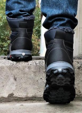 Ботинки зимние мужские коламбия кроссовки на меху чёрные (размеры:40)2 фото