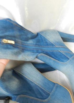✅ круті джинсові ботфорти високі панчохи потягнеться на будь-яку ніжку гумка стрейч якість на висоті7 фото