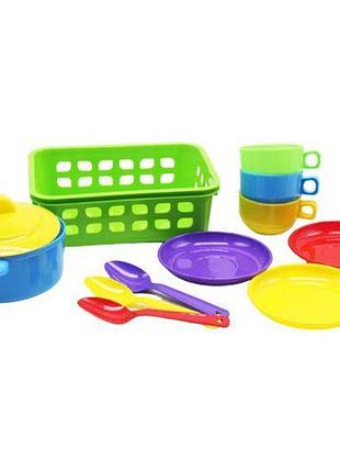 Набір посуду в кошику "kitchen play set"