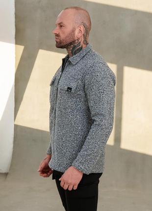 Куртка-рубашка барашек графит5 фото