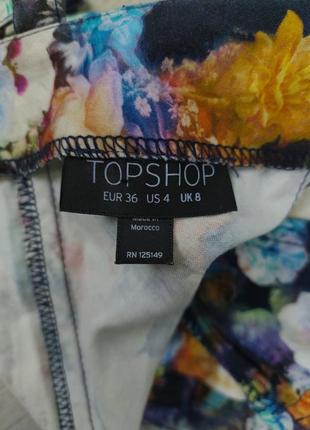 Женский топ-бюстье topshop, цветочный принт, размер s (36/4/8)10 фото