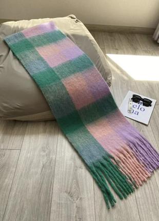 Теплий basic шарф 🤍4 фото