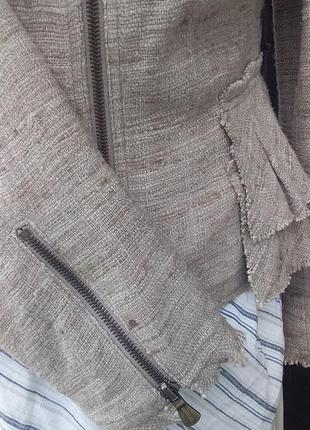Nvsco 2107 шелк 100% пиджак жакет баска стиль шанель классика3 фото