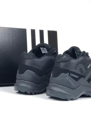 Трекінгові черевики зимові terrex чорний / термо черевики adidas terrex swift r2 mid gore-tex  / утеплені зимові черевики6 фото