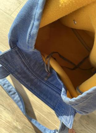 Сумка женская через плечо джинсовая на флисе motor jeans2 фото