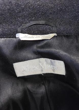 Пальто 100% шерсть шерстяное темно серое max mara оригинал5 фото