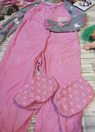 Теплый флисовый кигуруми комбинезон с ножками пижама теплая зимняя primark2 фото