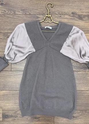 Ексклюзивна фірмова гламурна шерстяна вовняна тепла кофта’’liu•jo’’,з відстібними окремими рукавами s