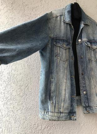 Оверсайз джинсовка куртка подовжена tally weijl2 фото