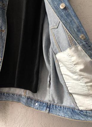 Оверсайз джинсовка куртка подовжена tally weijl3 фото