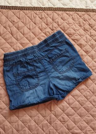 Легкие джинсовые шорты lupilu для девочки 110-116 летний джинс2 фото