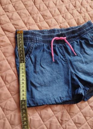 Легкие джинсовые шорты lupilu для девочки 110-116 летний джинс5 фото