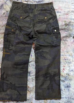 Vintage custom cargo pants kapital japan military camo винтаж брюки брюки карго камо кастом смайл smiley2 фото