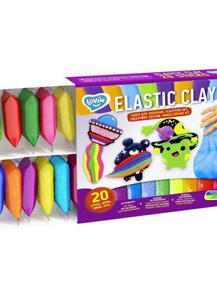 Набір для ліплення з повітряним пластиліном elastic clay 70140 20 ammunation