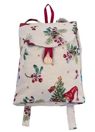 Рюкзачок детский новогодний гобеленовый для прогулок limaso4 фото